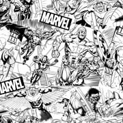 Springs Creative Marvel Avengers Sketch Black/White 100% Cotton Fabric by The Yard