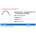 thumbnail image 2 of Rear Brake Hose - Compatible with 1971 - 1972 Chevy C20 Pickup, 2 of 2