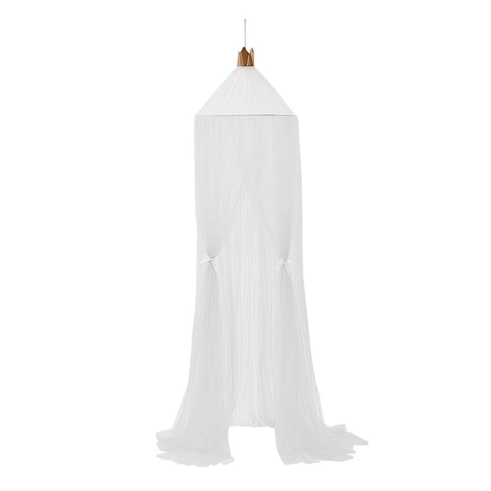 Canopy Bed Kid Bed Crib Mosquito Net Tent Tulle Round Lace Dome Netting