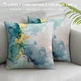 thumbnail image 3 of Acheng Gold and Blue Abstract Art Plush Pillowcase 1 Piece White, 3 of 5