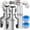 1/2"in+3/4"in, variant on Pipe Threading Tool for Electric Drill - 2025 Thread Cutter for 1/2" & 3/4" PVC Plastic Pipes, Internal & External Thread Kit, DN15 DN20 Compatible