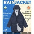thumbnail image 4 of SOLOCOTE Boy Lined Rain Coats Jackets with Hood Weatherproof and Windproof, 4 of 8