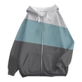 thumbnail image 5 of WZXFASHION Women's Fall Jacket Oversized Pocket Sweatshirt Casual Clothing Zipper Track Jacket Solid Color Long Sleeve Tops Clearance Sales v-neck pullover sweater, 5 of 5