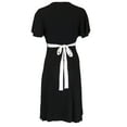 thumbnail image 2 of OLIAN Maternity Women's Wide Scoop Neck Tie Empire Waist Dress X-Small Black, 2 of 2