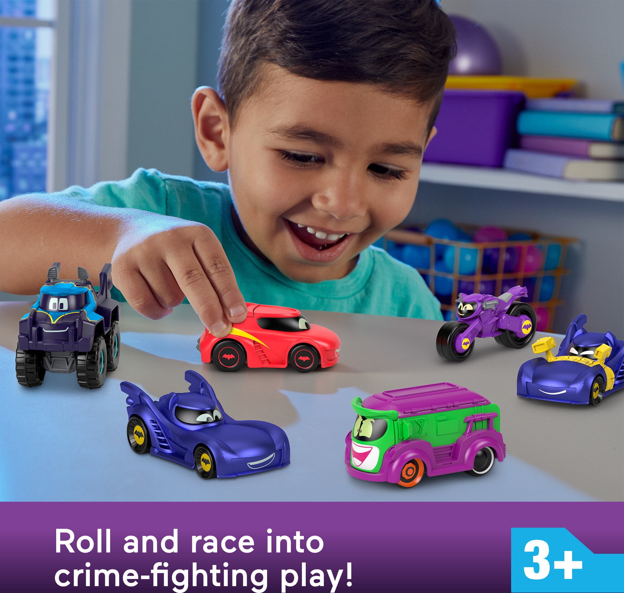 Fisher-Price DC Batwheels 1:55 Scale Diecast Car & Truck Play Vehicle Collection (Styles May Vary, Each sold separately)