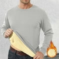 thumbnail image 2 of Wangmeiwg Men's Wool Blend Thermal Base Layer Crewneck Long Sleeve Shirt for Cold Weather Comfort and Warmth Light Gray, 2 of 5