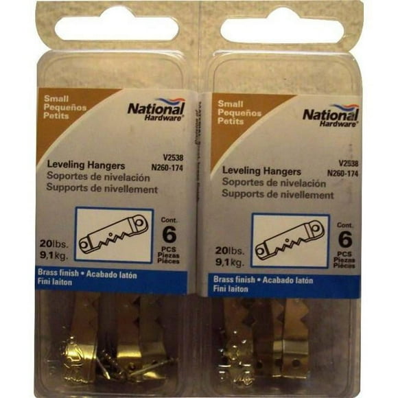 National Hardware 7165285 Plate Hangers N260-133 Small, Brass