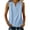 Light Blue, variant on Fengghao Linen Tops for Women Dressy Tank Tops for Women Women's Linen Sleeveless V-Neck Henley Top Summer Solid Color Casual Lightweight Blouse For Beach Daily Wear Mint Green XXL