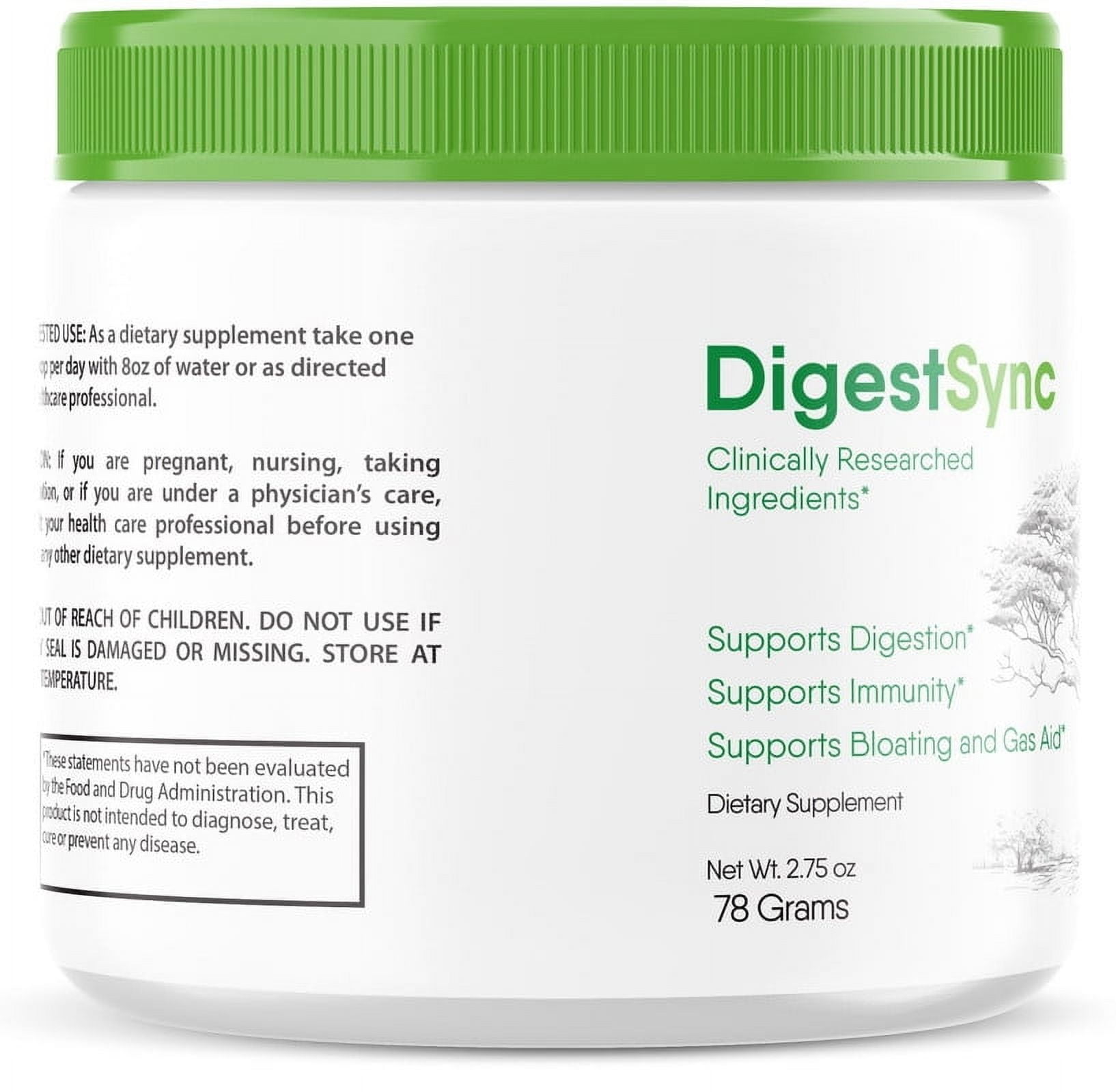 (2 Pack) Digest Sync, Official DigestSync Natural Gut Breakthrough, Supplement, Daily Nutrition in a Jar for Weight Loss, Digestive Wellness, Powder Reviews (60 Servings)