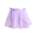 thumbnail image 4 of Sxiwei 2Pcs Girls Ballet Dance Outfits Long Sleeve Gymnastics Leotard with Chiffon Tied Skirt Set Lavender XL, 4 of 7