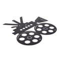thumbnail image 4 of Miangastore Movie Theme Party Decorations Black Iron 1Set 7.9X7.5X0.08In, 4 of 8