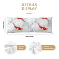 thumbnail image 2 of KLL Ultra Soft Microfiber Body Pillow Cover/Pillowcases 20"x54" with Hidden Zipper Closure-Koi Fish Corals,Spring Summer, 2 of 5