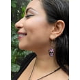 thumbnail image 2 of Day of the Dead Sugar Skull Holiday Graphic Dangle Earrings - Womens Fashion Handmade Jewelry Themed Accessories, 2 of 2