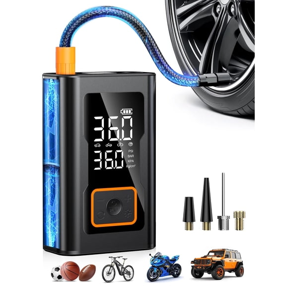 Compresor de aire portátil con inflador de neumáticos LYTFEI Compact con manómetro