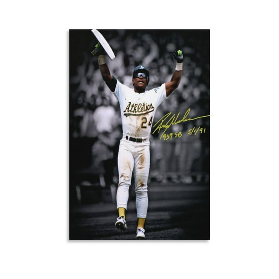 Rickey Henderson Canvas Poster Wall Art Poster Scroll Canvas Painting Picture Living Room Decor Home3 Gifts Canvas Painting Poster Wall Art Decorative Picture Prints Modern Decor 20x30inch(50x75cm)