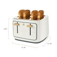 Beautiful 4Slice Toaster with TouchActivated Display, White Icing by