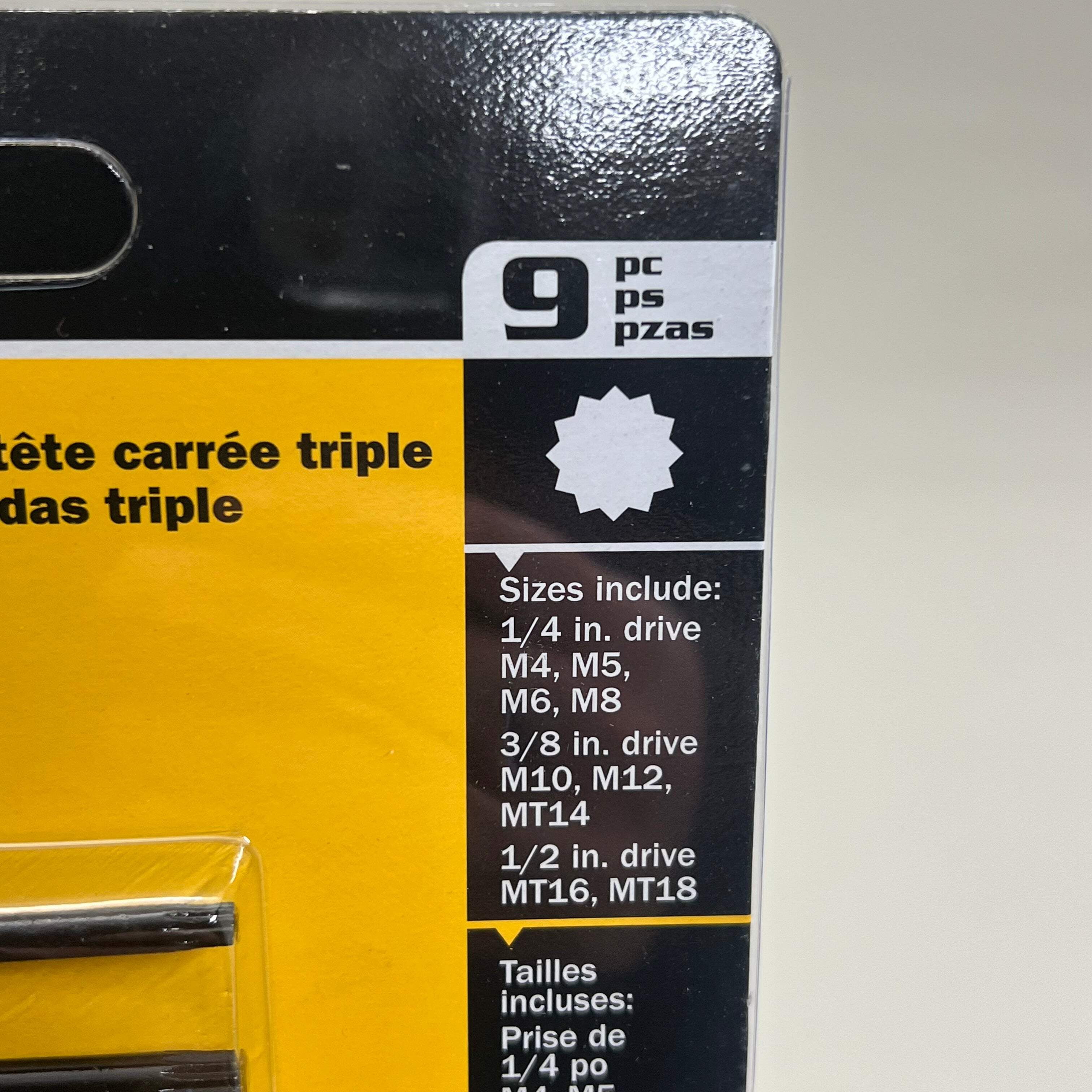 Titan XZN Triple Square Impact Bit Socket Set - 9 Piece