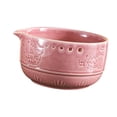 thumbnail image 4 of Plato rallador de ajo con tiras de cerámica y cinco agujeros, accesorio de cocina Rosa, 4 of 9
