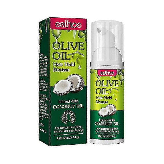 Hair Styling Tool Fluffy Olive Oil Shaping Muse Foam Curly Hair Mousse Hydrating Prevent Dryness Nourishing Elastin 60ml