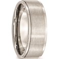 thumbnail image 4 of JbSP- Stainless Steel Ridged Edge 8mm Brushed and Polished Band, 4 of 6