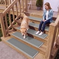 thumbnail image 3 of Outdoor Stair Treads Non Slip, Rubber Self Draining Step Mats for Steps, Heavy Duty Waterproof Stair Covers, Black 8"x30" 5 Pack, Gray, 3 of 7