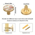 thumbnail image 3 of Flowers Red Cabinet Knobs Kitchen Drawers Knobs Door Round Pulls Knob Handles Dresser Cupboard Wardrobe Decorative Set of 4, 3 of 9