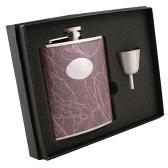 Visol VSET16-1212 Éclairage en Acier Inoxydable 6 oz Flacon Cadeau Ensemble
