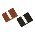 thumbnail image 4 of Cartera creativa de cuero de PU para hombre con solapa y clip dorado para tarjetas cortas, 4 of 6
