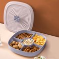 thumbnail image 4 of TOPRenddon Divided Serving Tray with Lid and Handle, Portable Snack Fruit Tray with 4 Compartments, Snackle Box Container Platters Organizer for Candy Fruits Nuts Snacks, 4 of 8