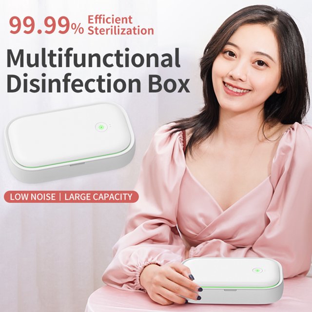 Lámpara Caja de desinfección UV multifuncional esterilizador de cargador inalámbrico LED (blanco) Ndcxsfigh Nuevos Originales