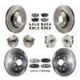 thumbnail image 1 of Transit Auto Front Rear Hub Bearings Assembly Disc Brake Rotors and Semi-Metallic Pads Kit (10Pc) for Car 2013-2018 Toyota RAV4 LE with AWD - Left Right Side (Driver Passenger) KBB-108938, 1 of 11