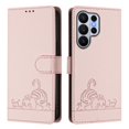 thumbnail image 2 of For Samsung Galaxy S24 Ultra 5G 6.8" RFID Blocking Protective Purse Case Cat Embossed Strong Magnetic Attachment/Closure, Card Slots/Pocket, PU Leather Flip Wallet Case With Hanging Rope,Pink, 2 of 8