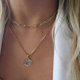 thumbnail image 4 of Double Layer Clavicle Chain Women's Letter Pendant, Gold Geometric Choker--K-Product code 36650 K, 4 of 5
