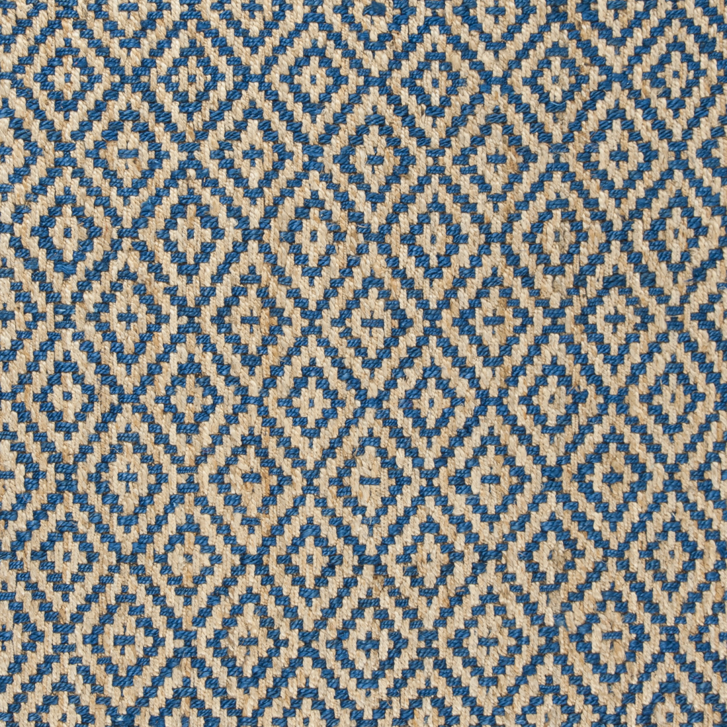 SAFAVIEH Natural Fiber Thomas Geometric Jute Area Rug, Tropical Blue/Natural, 4' x 6'