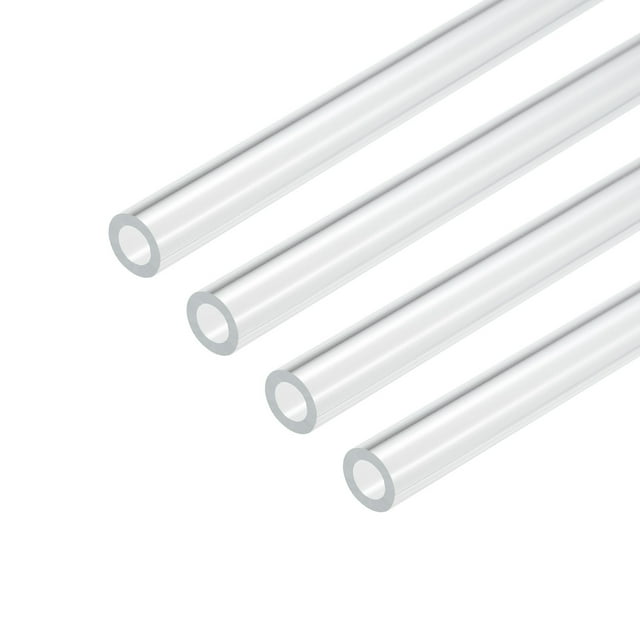 Unique Bargains Acrylic Pipe Clear Rigid Round Tube 9mm ID 15mm OD 10' for Lamps and Lanterns, Water Cooling System 4pcs