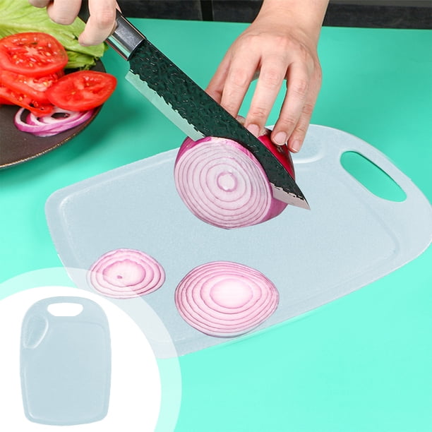 onlyliua Liquidación Tablas de Cortar de Plástico para Cocina, Aptas para Lavavajillas, Diseño de Doble Cara, Tabla de Cortar Extragrande para Carne, Mango de Fácil Agarre, Antideslizante, con Área d