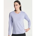 thumbnail image 4 of Real Essentials 4-Pack: Women's Dry-Fit Long-Sleeve V-Neck Athletic Workout Shirt (Available in Plus Size), 4 of 7
