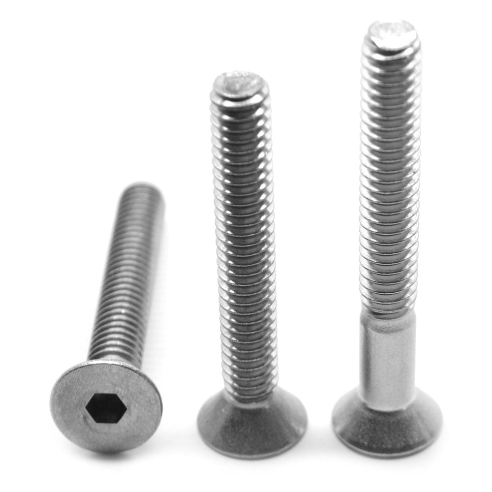 6 (M6 x 1) X 20 Oversized-Thread Shoulder Screw Knurled Hex Socket Alloy  Steel Black Ox USA