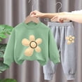 thumbnail image 2 of mgoYE Toddler Baby Girl Clothes Fall Winter Outfits Floral Print Long Sleeve Sweatshirt Pant Sets, 2 of 5
