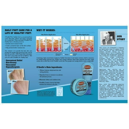 O'Keeffe's Healthy Feet Foot Cream Tube 3 oz (Pack of 4)