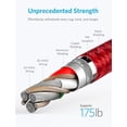 thumbnail image 4 of Anker Powerline+ II Braided Nylon Lightning Charging Cable w/Pouch(6ft), MFi Certified,Red, 4 of 8