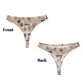 thumbnail image 3 of Fotbe Abstract Coffee Tanga Sin Costuras para Mujer con Estampado – Panties Invisibles, Transpirables y Cómodos para Uso Diario-X-Large, 3 of 6