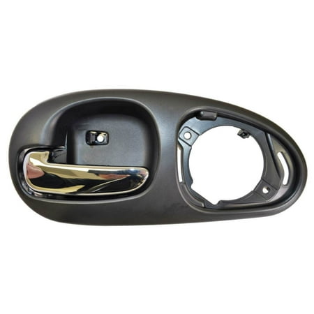 Door Cover Housing - PT Auto Warehouse CH-2334MA-RL - Inner Interior Inside Door Handle, Black Housing with Chrome Lever - without Speaker Cover, Driver Side Rear