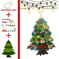 thumbnail image 3 of Árbol de Navidad de Fieltro con Luces LED - Decoración Colgante Navideña y de Año Nuevo 2021 - Juguetes de Regalo DIY para Niños - Hogar, 3 of 7