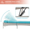 thumbnail image 4 of CHYVARY Patio Chaise Lounge Chairs Set of 2, Adjustable Angles Outdoor Thick Waterproof Cushion Steel Frame Suitable for Backyard, Patio and Porch, Lake Blue, 4 of 6