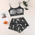 thumbnail image 2 of SJLDQY Halloween Women'S Pajamas Sets Sleeveless Pajama Tops Shorts Hallowmas Skeleton 2Pcs Pjs Sets Lightweight Soft Loungewear Homewear Outfits, 2 of 5