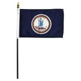 thumbnail image 3 of Online Stores Virginia Stick Flag 4in x 6in - 12 Pack, 3 of 4