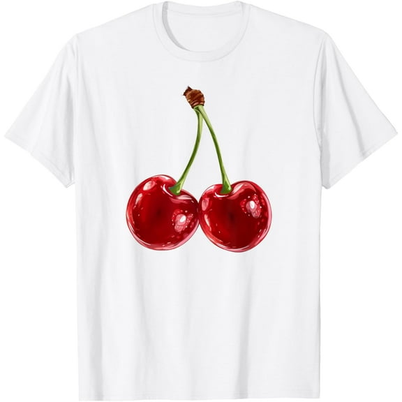 Cherry Red Aesthetic Cherries Trendy Summer Women T-Shirt
