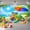 Sea, variant on 7x5ft Summer Tropical Parrot Backdrop Summer Beach Funny Parrot Hammock Background Hawaii Luau Party Decorations Banner Photo Booth Props