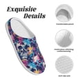 thumbnail image 5 of Picia cool Skull colorful for Women's Lamb-hug Comfy Fleece House Slippers Memory Foam, Slip-on House Shoes Indoor Outdoor-39/40, 5 of 7